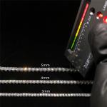 Hip Hop Moissanite Tennis Necklace 925 Sterling Silve VVS Diamond Tennis