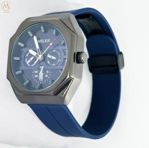 Wholesale Custom Logo Miler Fashion Chronograph Quartz Men's Watch Big Dial Silicone Casual Personality Wristwatch Luxury Sports Watch from china suppliers