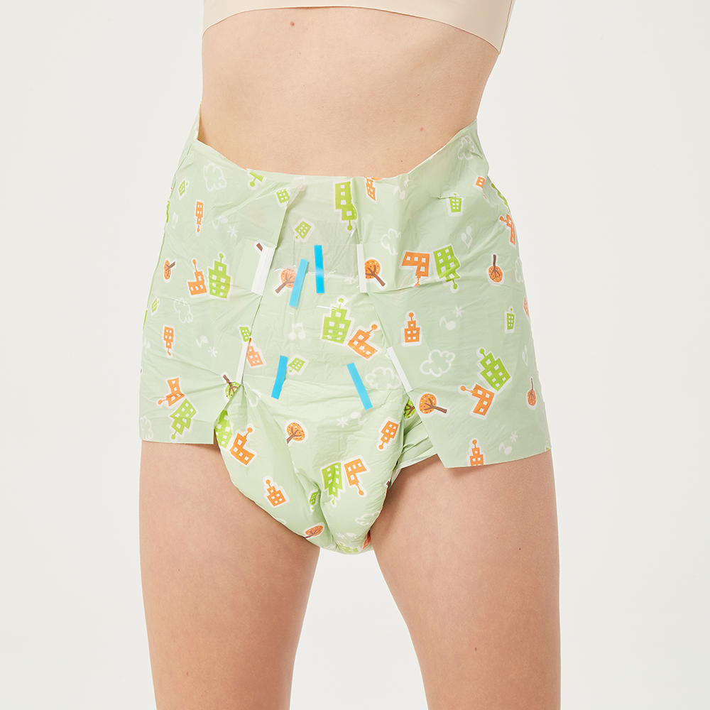 Adjustable Customizable Abdl Girl Diapers Soft Breathable PE Backsheet for Young Adults
