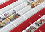 A Scene Of Harvest ,SGS White Body Glossy 7.5x15.2cm Subway Porcelain Wall Tiles