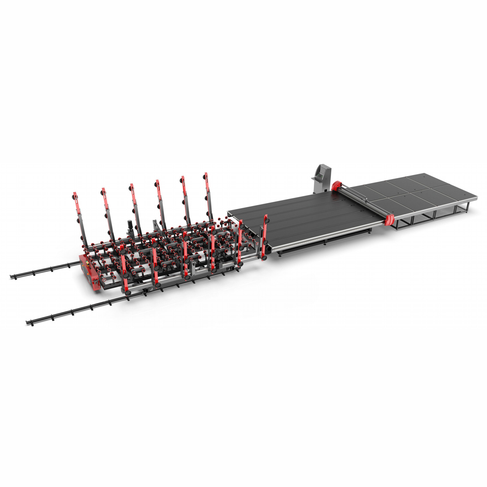 Thick 2-25 mm Automatic Glass Cutting Machine For Insulating Glass Double Glass Processing