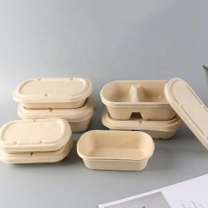 Wholesale Leak Proof Sugarcane Fiber Pulp Disposable Food Container Biodegradable from china suppliers