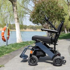Wholesale Lithium Battery Electric Wheelchair Portable Folding Lightweight from china suppliers