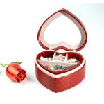 jewelry box making with leather red jewelry box