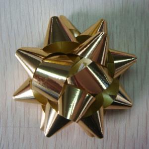 Wholesale 90U - 200U Thickness Gold gift bows , 3mm - 150mm width Christmas wrapping bows from china suppliers