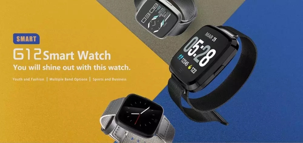 Dt No. 1 G12 Smart Watch 1.3 Inch IPS Screen with Touch Support Stainless Smartwatch Heart Rate Phone Call Reminder
