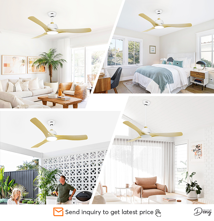 1stshine Reversible Motor LED Ceiling Fan with Metal ABS Lamp Body Material and 3 Blades