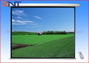 Wholesale Roll Down Flat Projector Screen On Wall , Electric Screens For Projectors 84 Inch from china suppliers