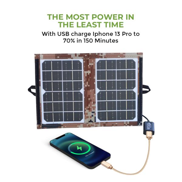 ROSH usb Portable Solar Panel Camping Mobile Phone Charger 6W