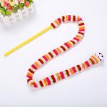 Vocal Pink Snake Cat Pet Toys Cat Feather Teaser Wand 113cm