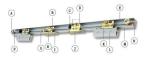 1200mm Semi Automatic Door / Self Closing Sliding Door 15KG To 80KG
