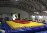 Vinyl Material Castle Type Inflatable Football Court Bossaball For Children /