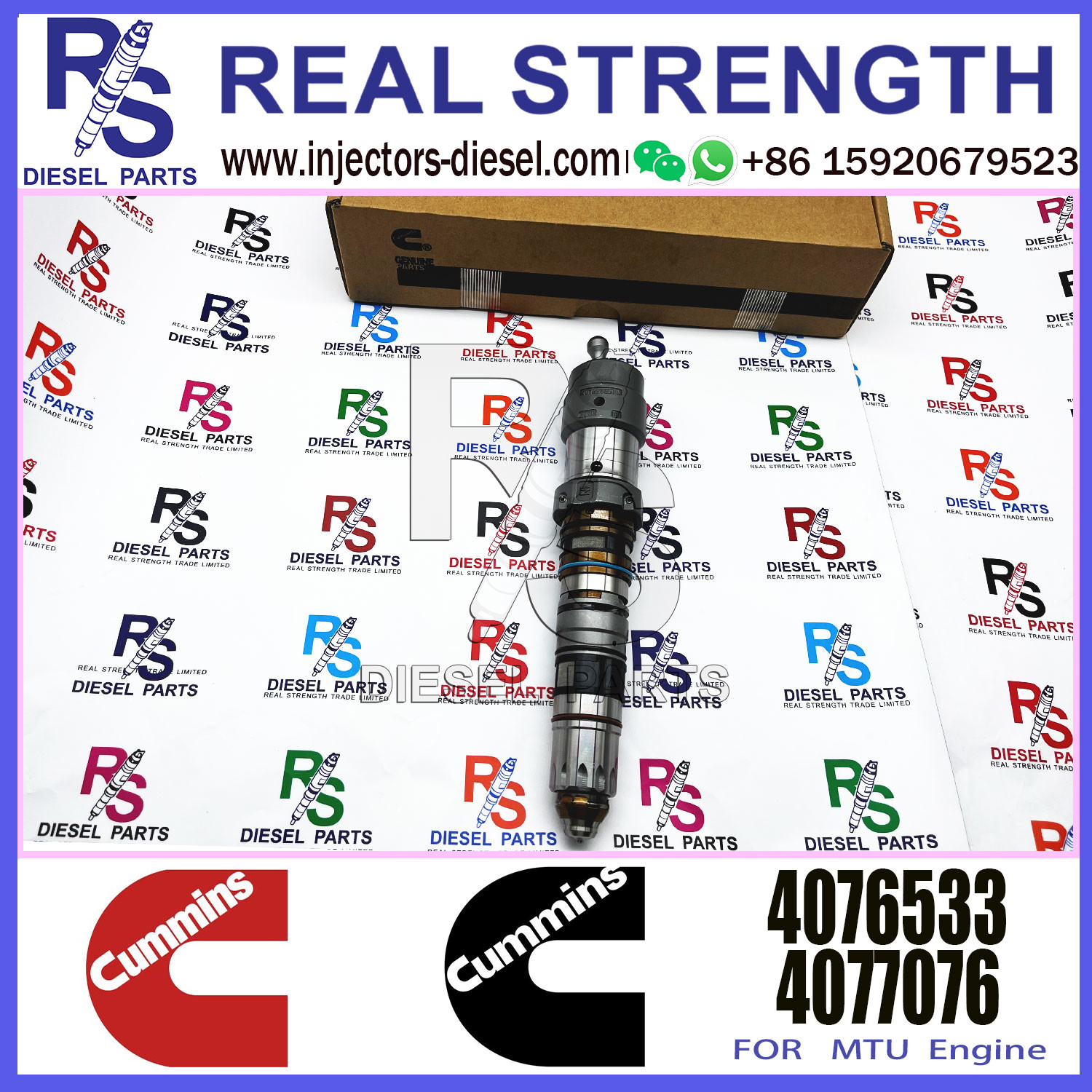 Diesel Engine Common Rail QSX23 Fuel Injector 4077076 4902827 4088431 4076533