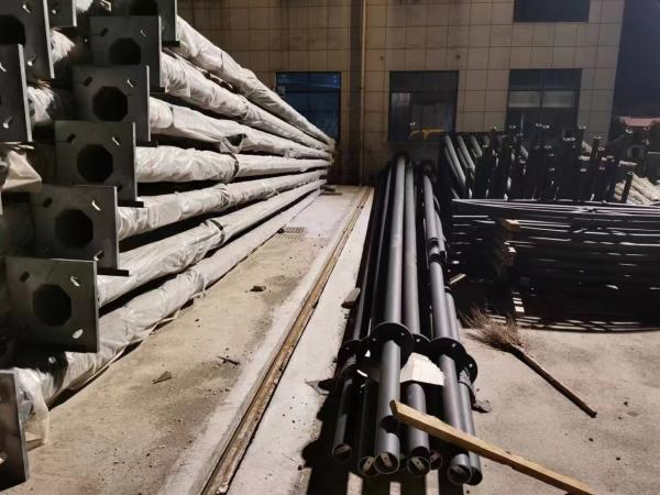Single Double Arm Street Light Pole Electrical Galvanised Gi 20 Foot 30 Foot 40