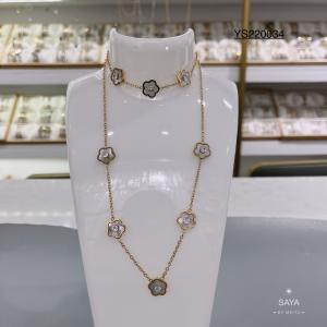 Wholesale CE Engagement Stainless Steel Jewelry Set White Fritillary Plum Necklace from china suppliers