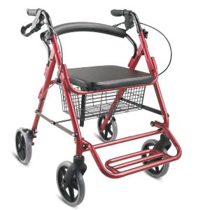 Wholesale OEM ODM Handicap Frame Mobility Walking Aids Premium Red With Wheel Brake 965LH from china suppliers