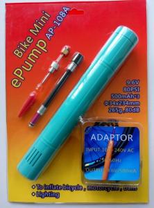 Wholesale Electric Mini stainless steel Portable Bicycle compact tyre inflator AP-108 from china suppliers