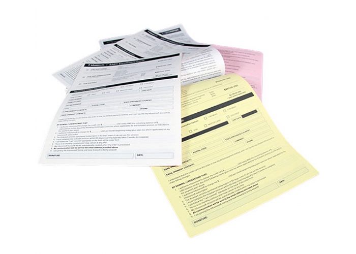 Ncr 48 to 100gsm Carbonless Copy Paper in sheets in rolls White CB Colored CFB CF