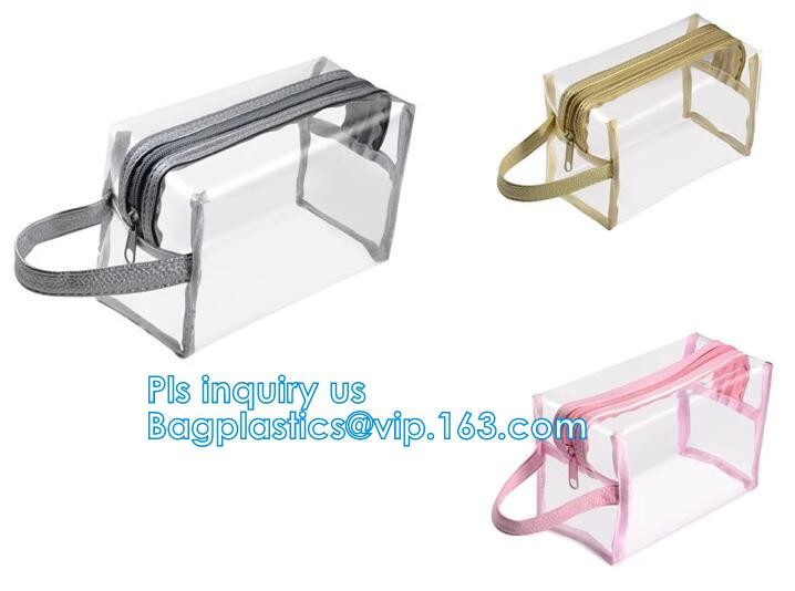 Cosmetic Bag with Zipper Candy Carry Bag, Waterproof Beach Tote Bag with Zipper Closure, mesh makeup bag for costmetic b