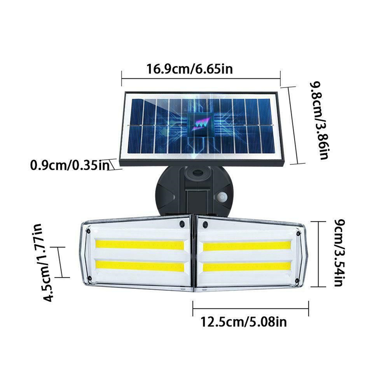 42SMD 80COB 280LM Infrared PIR Solar Motion Sensor Wall Light 6000-6500K