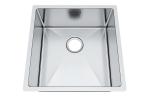 Handmade Top Mount Stainless Steel Sink , Square Hole Commercial Sink Unit