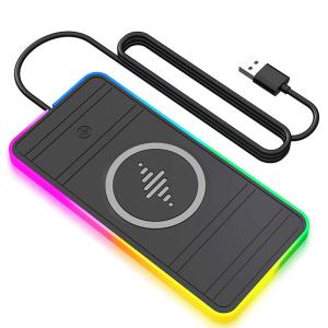 Wholesale Apple and Samsung Compatible Car Wireless Charging Pad 2 in 1 USB Wireless Car Charger 15W Fast Charging from china suppliers