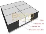 Impact Cushioning Ceramic Rubber Liner Thickness 25mm Alumina Ceramic Liner