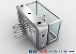Fingerprint Reader Waist Height Turnstiles Stainless Steel Turnstyle Gate For