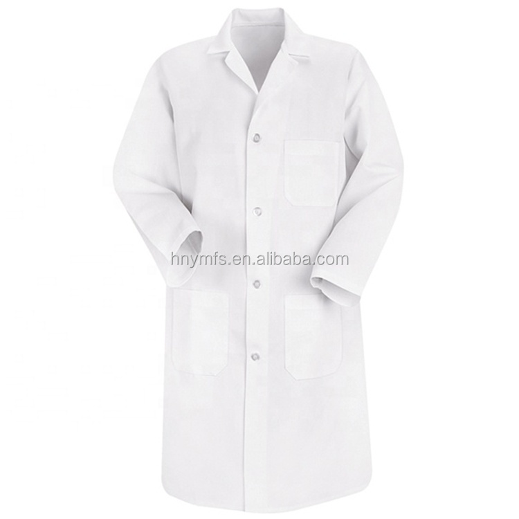 High Quality Hospital Uniforms White Lab Coat for women Medical gown Doctor and Nurse Scrub 60% Cotton 40% Polyester