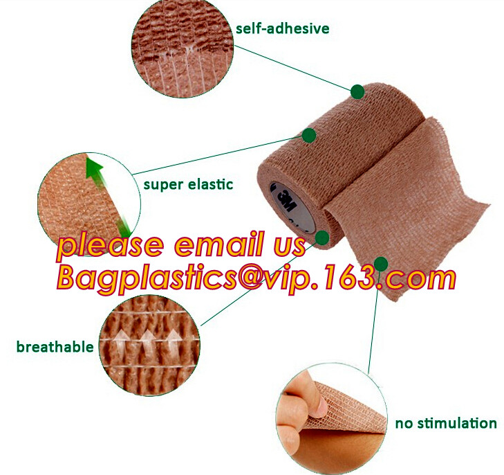 Light weight cotton cohesive medical bandage, Medical suppliers colored cotton self adhesive cohesive elastic bandage