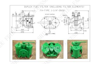 Wholesale DUPLEX Oil Filters (INCLUDING FILTER ELEMENTS) AS32-0.25/0.16 CB/T42 -94 FLANGE TO FLANGE (L) - 195mm from china suppliers