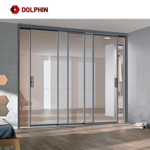 Wholesale Aluminium Semi-Automatic Sliding Door Soundproof Interio Room Dividers Bath Slide Door from china suppliers
