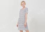 Cute Love Heart Printed Long Sleeve Cotton Nightdress , Soft Ladies Nighty Gown