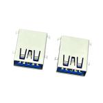 CH0.36mm USB3.0 A Solder Female DIP USB Connector Socket RVS 90 Degrees 9Pins
