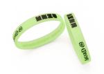 Buy custom glow in the dark silicone wristband with green/blue/red light