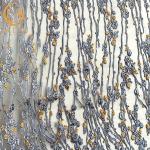 Colorful MDX Floral Lace Fabric Embroidery Glitter Sequins Decoration