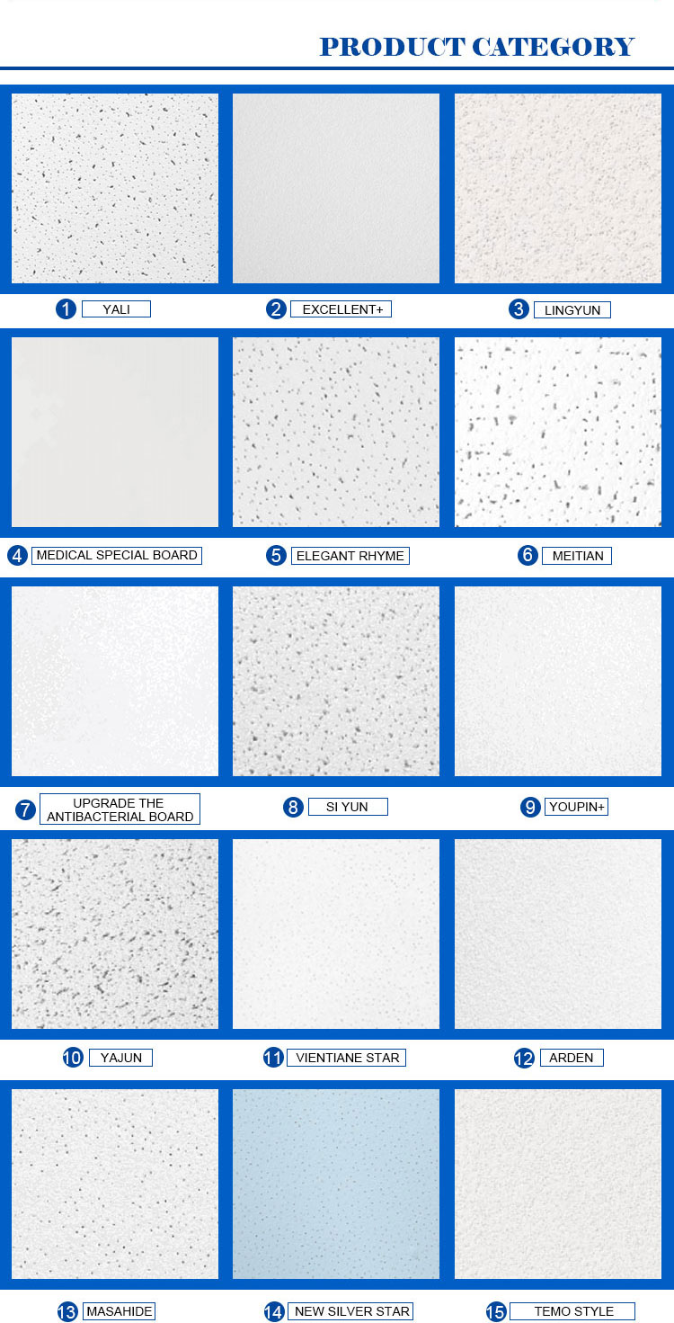 OEM Mineral Fiber Ceiling Board Fireproof Ceiling Tiles Mineral