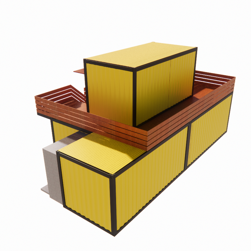 Customized Color Modern Luxury Prefabricated Steel Houses with Toilet Shop Custom Selection