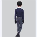 Quick Drying Childrens Horse Riding Tights Knee Silicone Navy Blue Riding