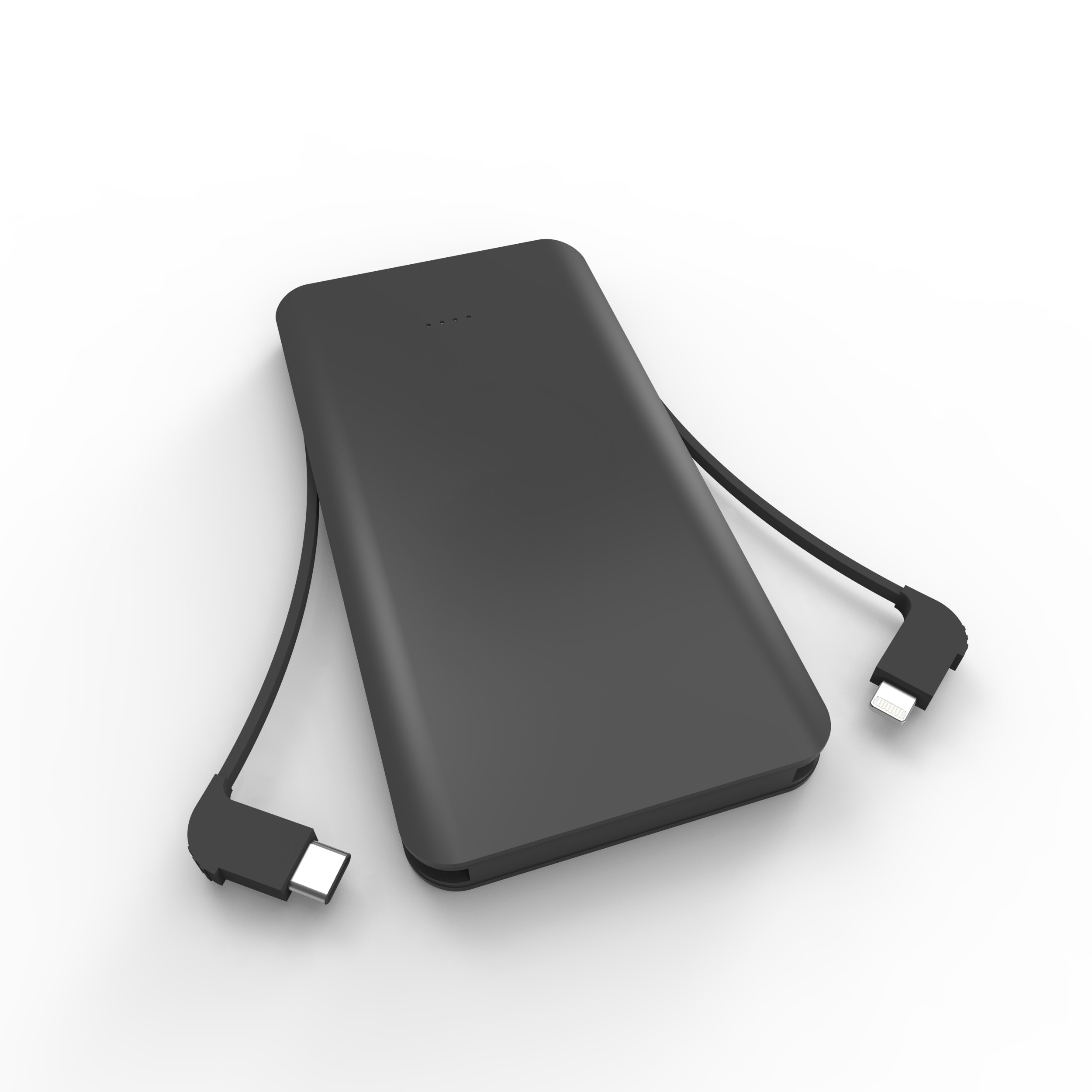 WIRELESS POWERBANK with type-c and lighting cable 8000mAh,Qi Power Bank,Portable Power Bank Charger QI Wireless Charge