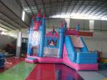 Princess Pink Durable PVC Castle Combo Bounce House Rental Business Use