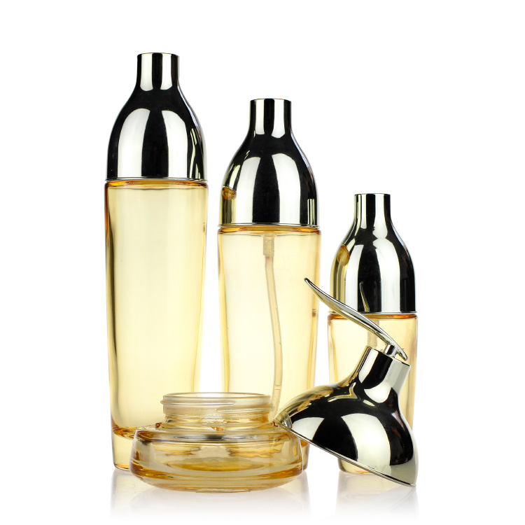 Customized 30ml-150ml Glass Lotion Bottles Cosmetic Packaging Container