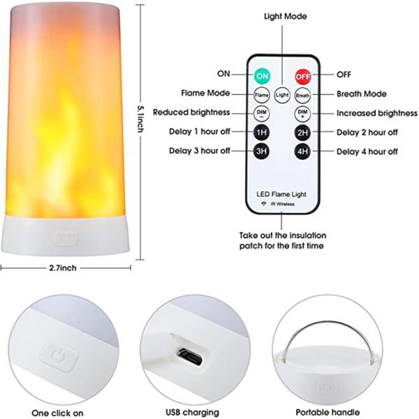CE 1500K Magne Flicker Flame Night Light Bulbs With Remote Control