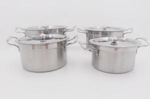 Wholesale 4pcs Cookware set stainless steel high pot silver cooking pot from china suppliers