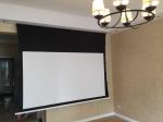 RoHS 100" Tab Tensioned Motorized Screen For Home Theater
