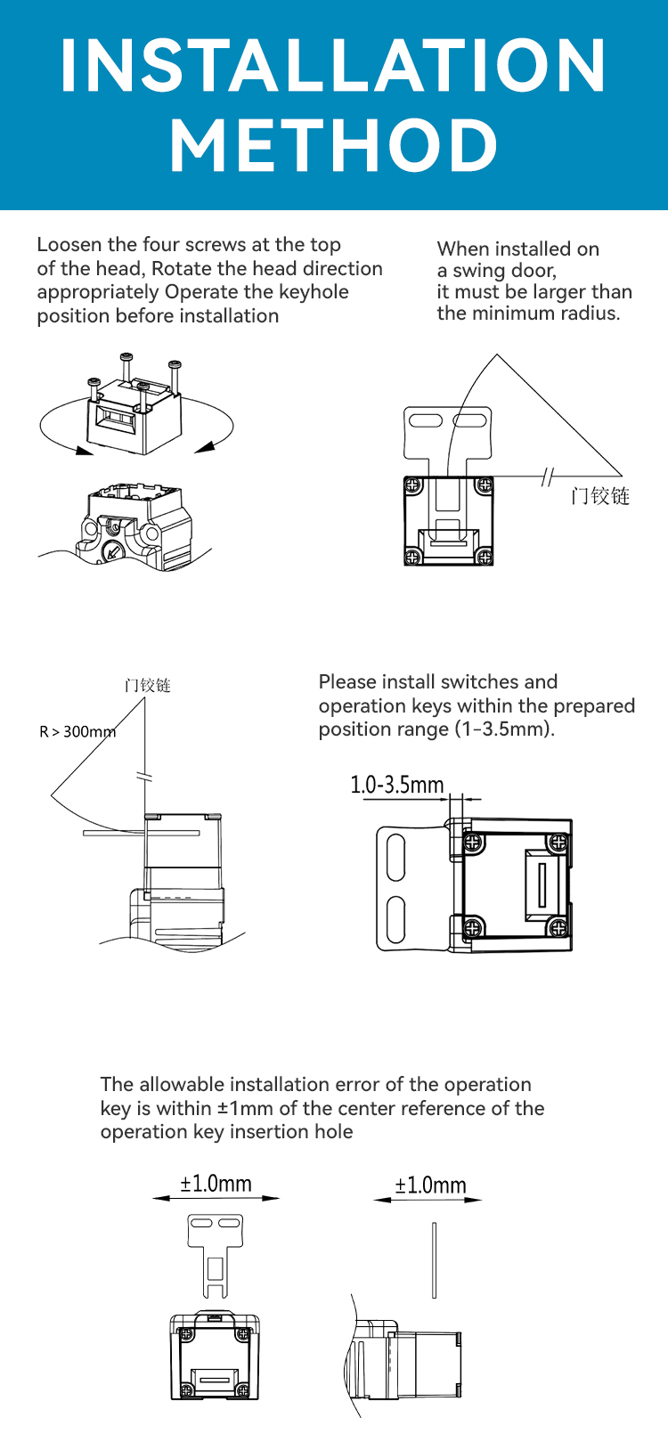 Safety Door Switch Industrial Safety Device Designed for Machine Guards and Safety Doors to Prevent Accidental Start Up