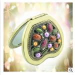 New creative promotion gift customed diamond logo bronze apple luxury pocket