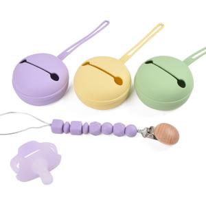 Wholesale Purple Stylish Silicone Pacifier Clip Personalised Silicone Dummy Clip from china suppliers