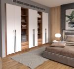 Eco Friendly Swing Door Wardrobe White Cabinet 2 Door For Hanging Clothes