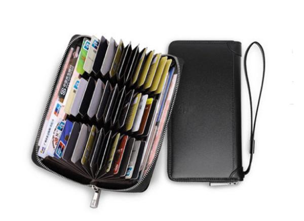 Anti-theft brush multi-position card bag male bank card set credit card holder